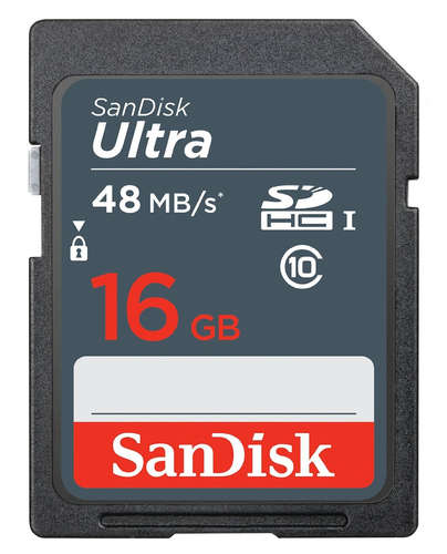 Sandisk Sd Ultra Sdhc 16gb 48 Mbs Class 10 Uhs I